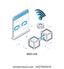 Web link isometric stock illustration. EPS File stock illustration