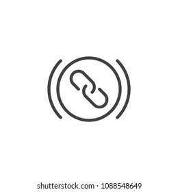 Web link outline icon. linear style sign for mobile concept and web design. Chain, link simple line vector icon. Symbol, logo illustration. Pixel perfect vector graphics