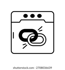 Web Enlace Vector icono Ilustración de stock