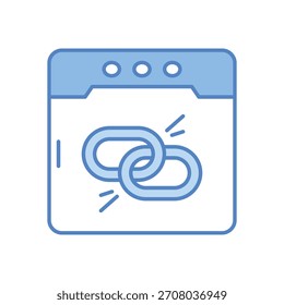 Web Enlace Vector icono Ilustración de stock