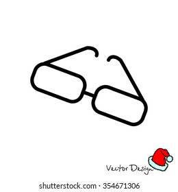 Web lint icon. Glasses