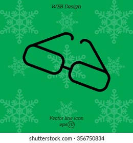 Web lint icon. Glasses