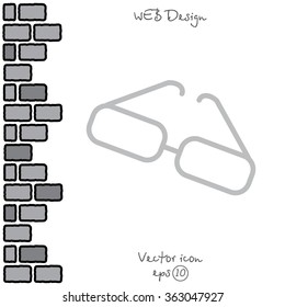 Web lint icon. Glasses