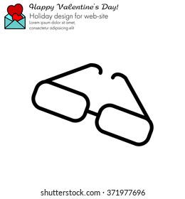 Web lint icon. Glasses