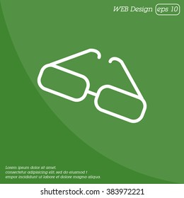Web lint icon. Glasses