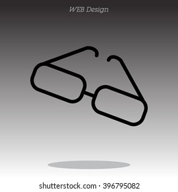 Web lint icon. Glasses