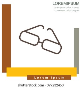 Web lint icon. Glasses