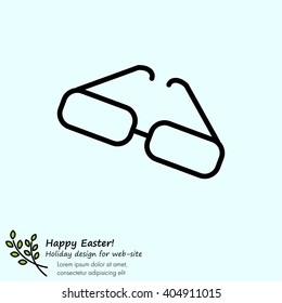 Web lint icon. Glasses