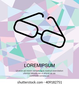 Web lint icon. Glasses