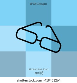 Web lint icon. Glasses
