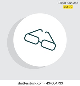 Web lint icon. Glasses