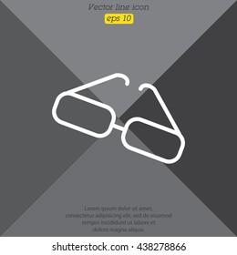 Web lint icon. Glasses