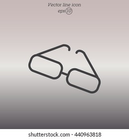 Web lint icon. Glasses