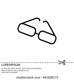 Web lint icon. Glasses