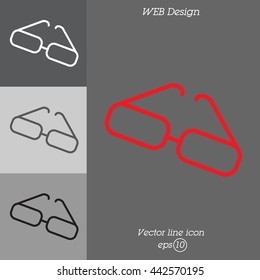 Web lint icon. Glasses