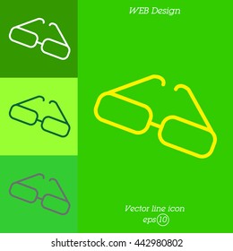 Web lint icon. Glasses