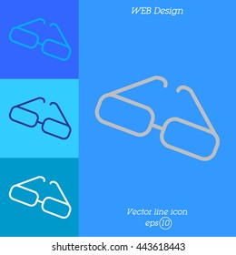 Web lint icon. Glasses