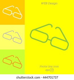 Web lint icon. Glasses