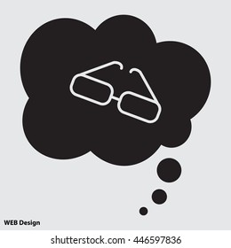 Web lint icon. Glasses