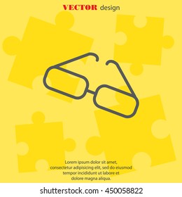 Web lint icon. Glasses