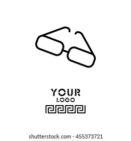 Web lint icon. Glasses