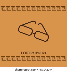 Web lint icon. Glasses
