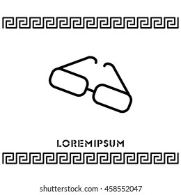 Web lint icon. Glasses