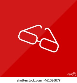Web lint icon. Glasses