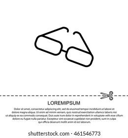 Web lint icon. Glasses