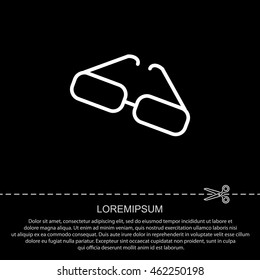 Web lint icon. Glasses