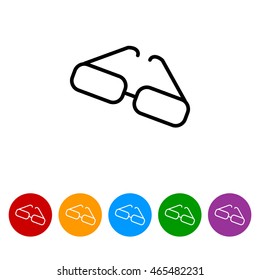 Web lint icon. Glasses