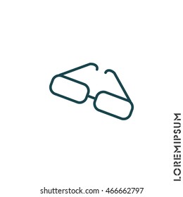 Web lint icon. Glasses
