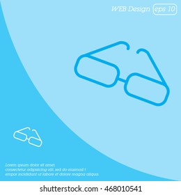 Web lint icon. Glasses