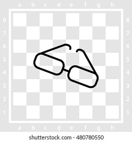 Web lint icon. Glasses