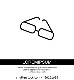 Web lint icon. Glasses