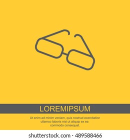 Web lint icon. Glasses