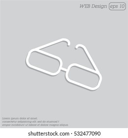 Web lint icon. Glasses