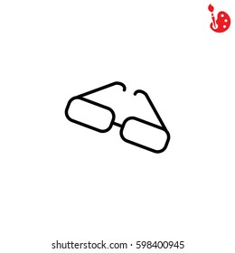 Web lint icon. Glasses