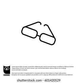 Web lint icon. Glasses