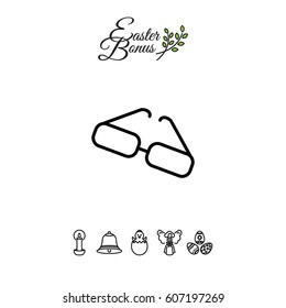Web lint icon. Glasses