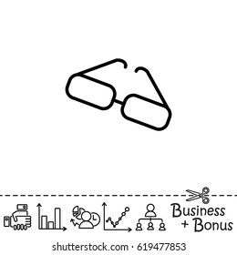 Web lint icon. Glasses
