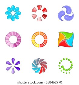 Web loader icons set. Cartoon illustration of 9 web loader vector icons for web