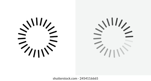 Web Loading Icon Set. Circular buffer and wait indicator vector symbol.