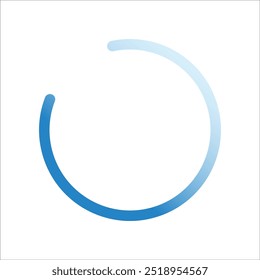 Ícone de carregamento da Web. Throbber. Ícone de carregamento redondo. Barra de carregamento Blue Vetor. Carregando ícone de círculo. Roda giratória.