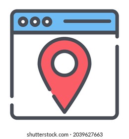 web location flat line design, SEO and web flat design for mobile concepts and web apps. Collection of modern infographic logo and pictogram.