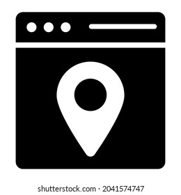 web location glyph design, SEO and web flat design for mobile concepts and web apps. Collection of modern infographic logo and pictogram.