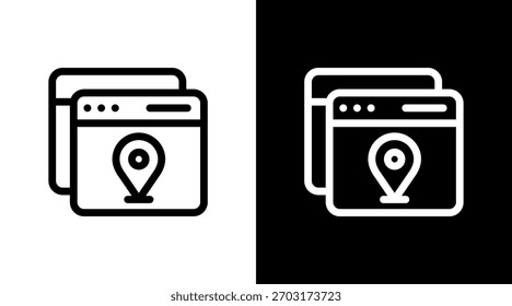 Webspeicherort mit Symbolsatzentwurf