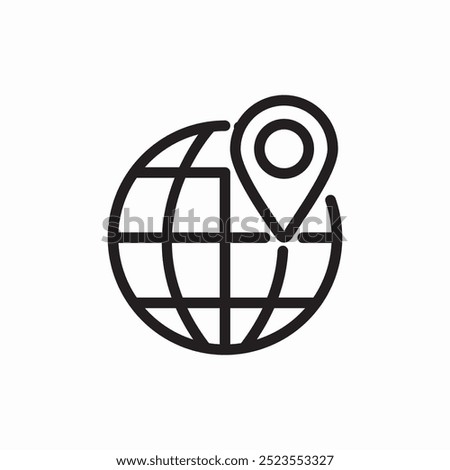 web location world icon sign vector