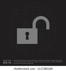 Web Lock Icon - Black Creative Background - Free vector icon