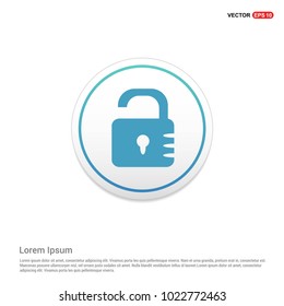 Web Lock Icon Hexa White Background icon template